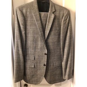 J Crew Mens Ludlow Gray Glen Plaid Wool Suit